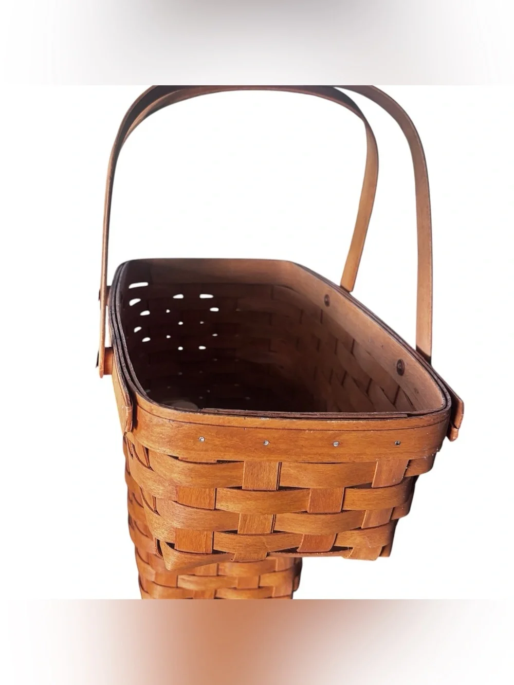 Workshops of Gerald E Henn Stairway Basket Wood Woven Vintage Stair Step